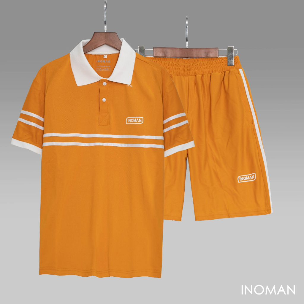 Bộ quần áo nam mùa hè cổ bẻ, bộ hè nam thêu hoạ tiết siêu đẹp BH28