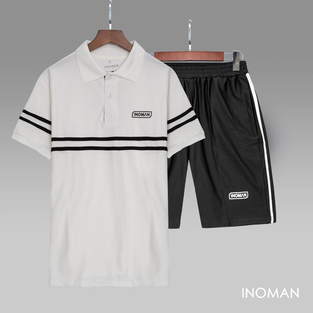 Bộ quần áo nam mùa hè cổ bẻ, bộ hè nam thêu hoạ tiết siêu đẹp BH28