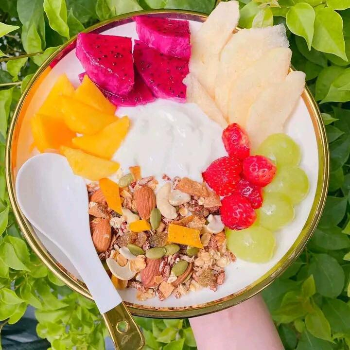 Ngũ cốc Granola siêu hạt, siêu dinh dưỡng, nguyên vị, thơm ngon, không yến mạch hộp 500 gram