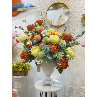 Hoa lụa🌺- chậu hoa lụa decor trang trí theo phong cách hiện đại