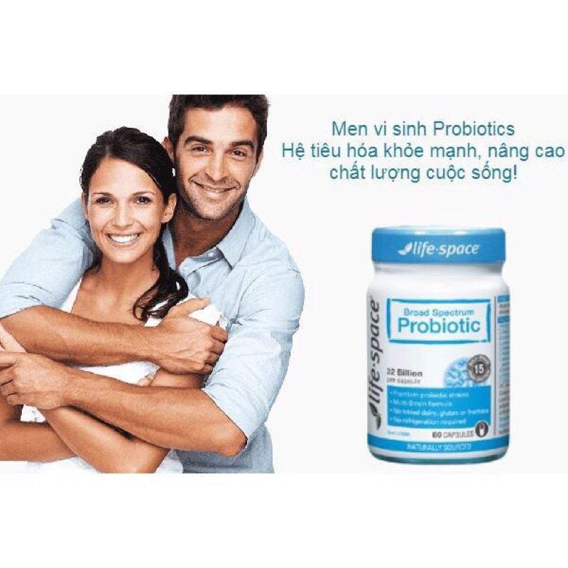 Men vi sinh hỗ trợ tiêu hóa người lớn Life Space Broad Spectrum Probiotic 32 tỉ lợi khuẩn - 40 viên