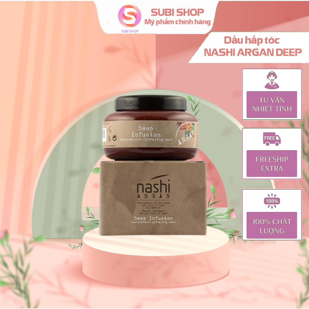 Dầu hấp tóc hư tổn NASHI ARGAN DEEP INFUSION 500ml chính hãng