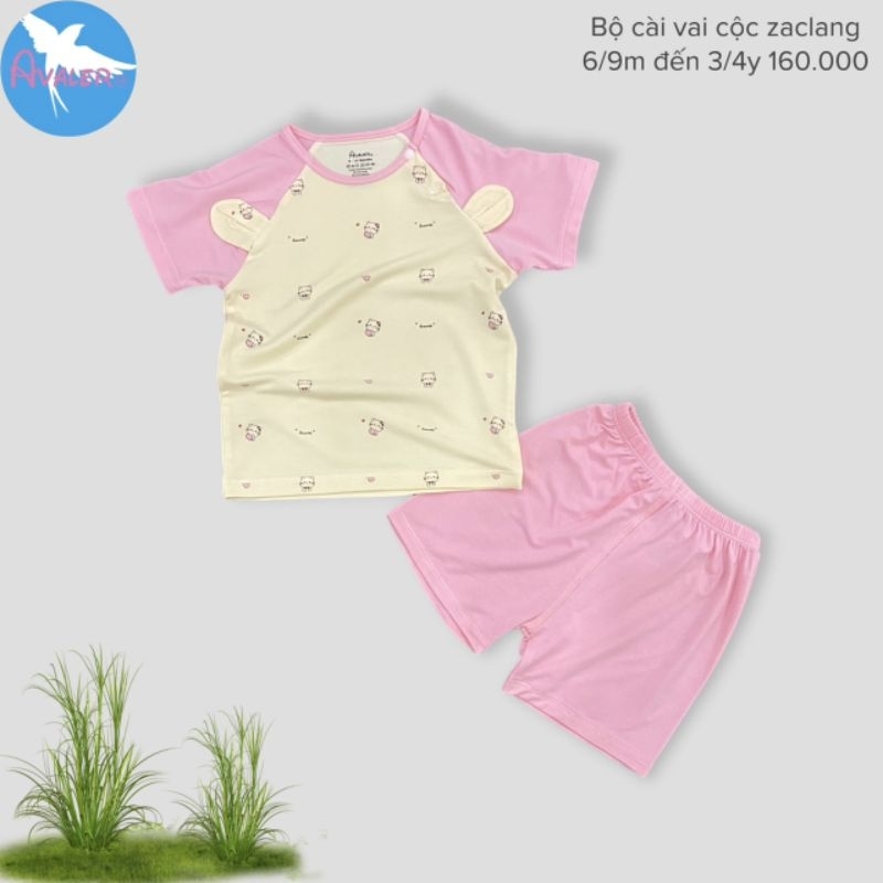 Bộ cộc tay sợi tre Avaler siêu đẹp cho bé