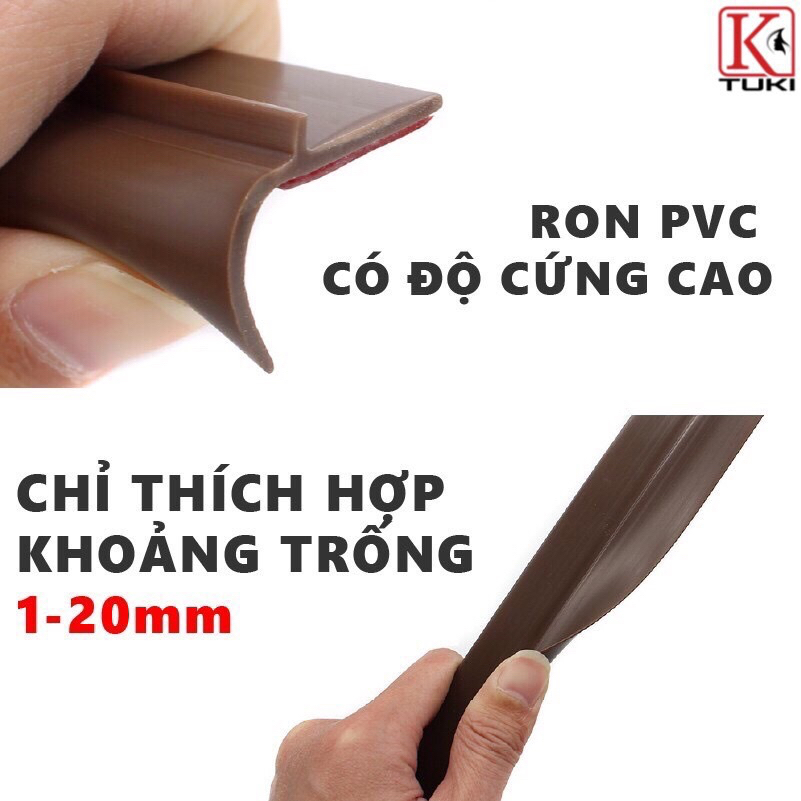 Ron chặn khe cửa, thanh dán khe cửa, chất liệu PVC siêu bền