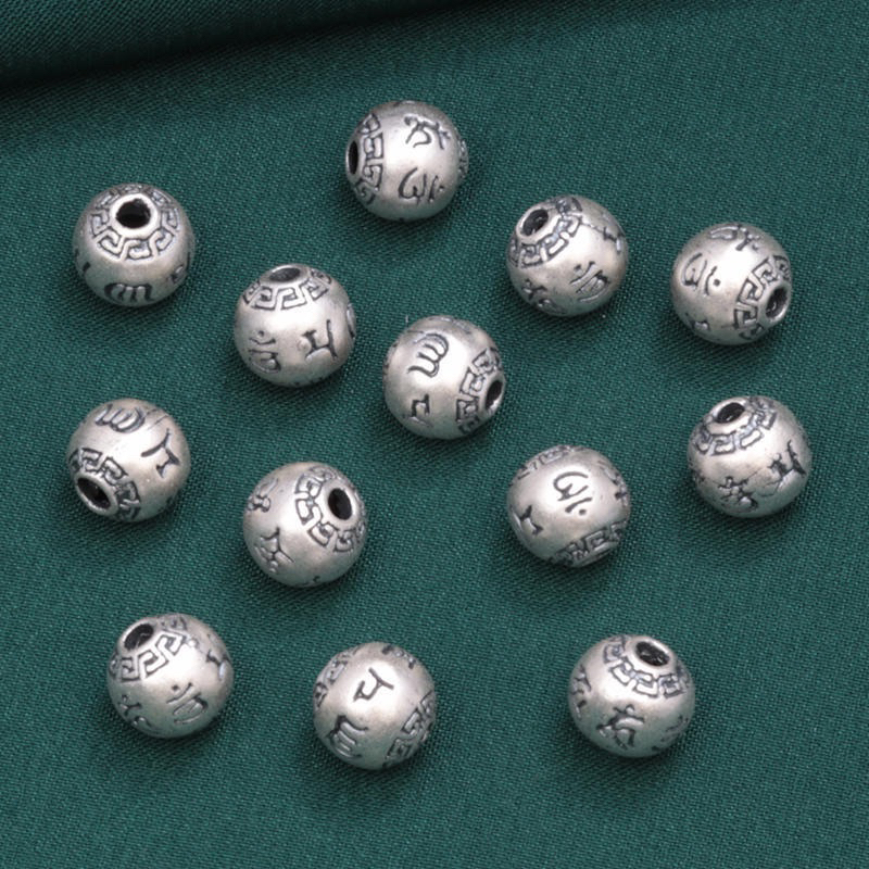[S925] Charm bi bạc khắc chú - MH080