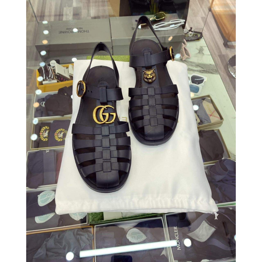 Dép sandal GUCCI, dép rọ Xiêu Mềm, êm chân đính chữ GG Phong Cách thời trang 2023