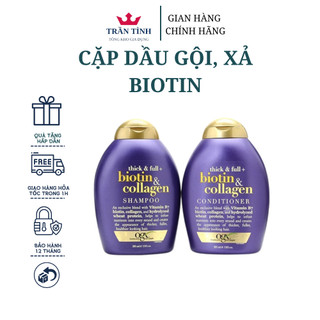 Cặp Dầu Gội Xả Biotin Collagen OGX 385ML - BIOTIN TÍM