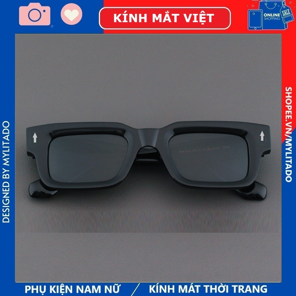 Kính mát nam nữ KUBORAUM MOSCOT xuất xịn , Mắt vuông dày dặn thời trang