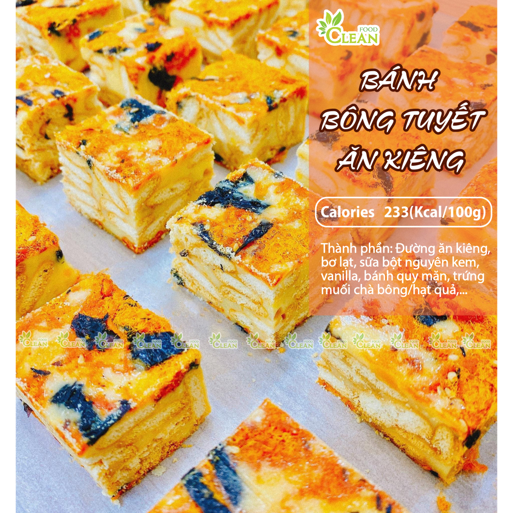 Bánh Bông Tuyết đường ăn kiêng CleanFood 500g