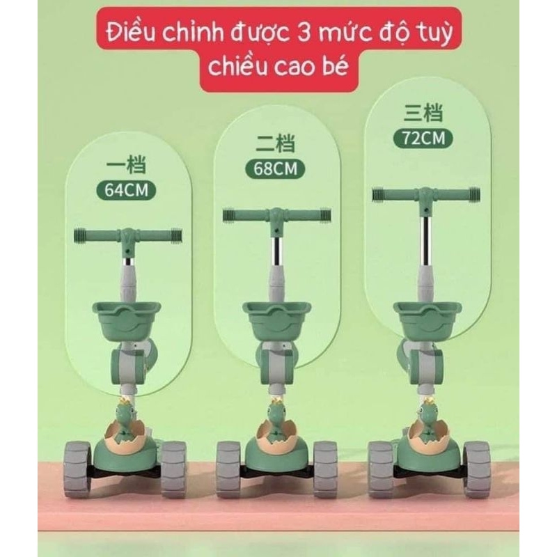 XE TRƯỢT SCOOTER CÓ ĐÈN BÁNH XE