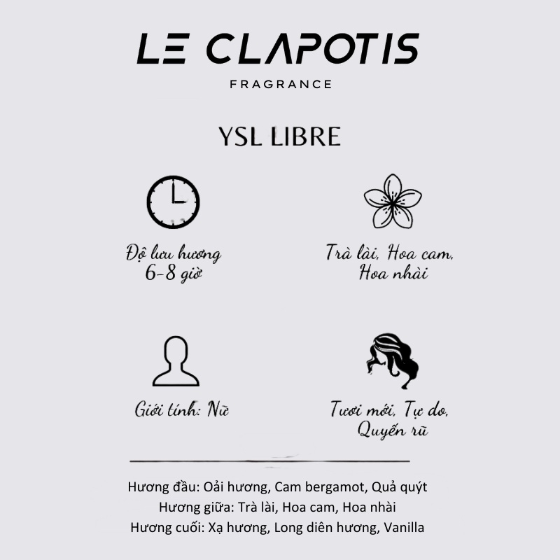 Nước Hoa Nữ YSL Libre edp chính hãng Le Clapotis 20ml thơm lâu hương ngọt dịu nhẹ nhàng