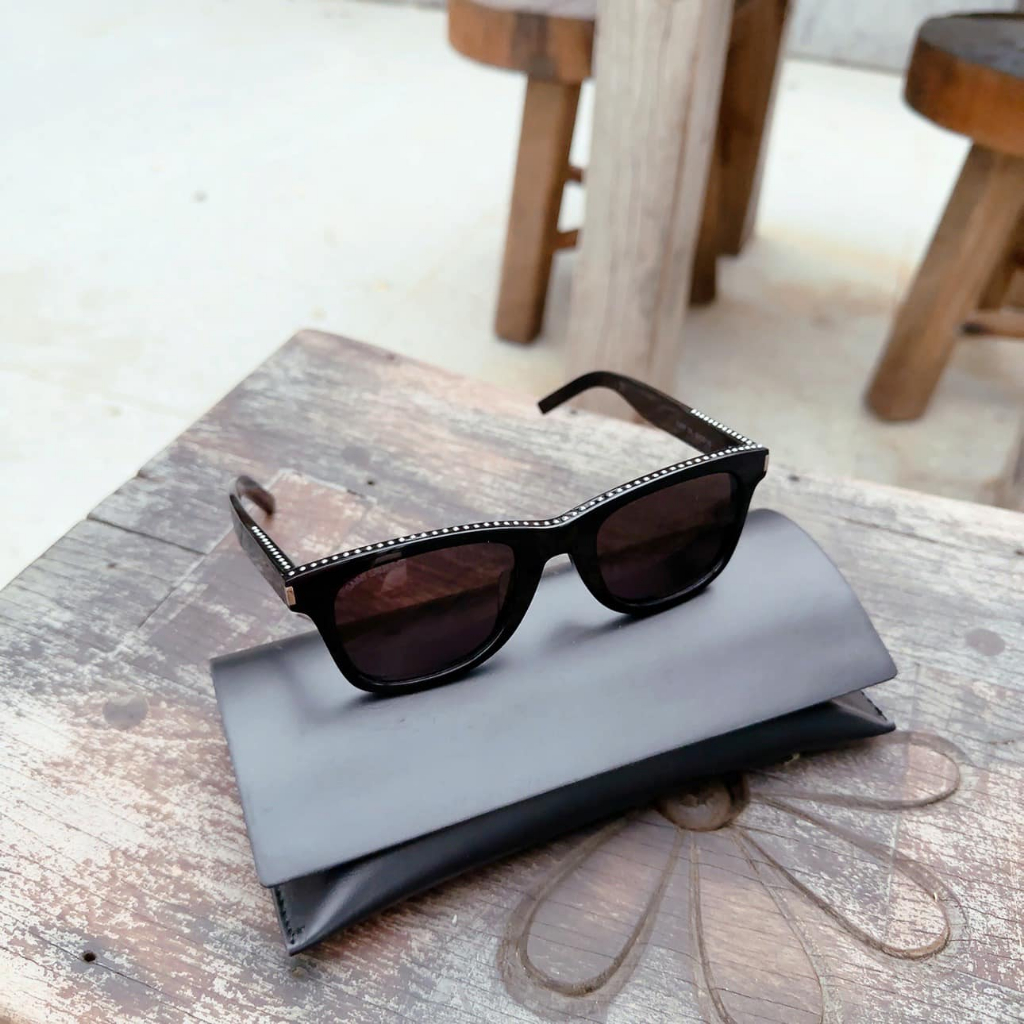 Kính mát Saint Laurent viền đen mắt xám SL51/F Black