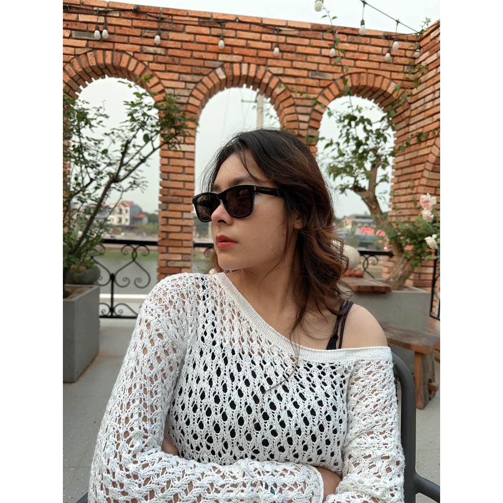 Kính mát Saint Laurent viền đen mắt xám SL51/F Black