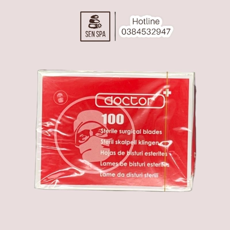 Hộp 100 lưỡi dao mổ số 11 (Dao Doctor) - Dao nặn mụn số 11 dùng trong spa, thẩm mỹ