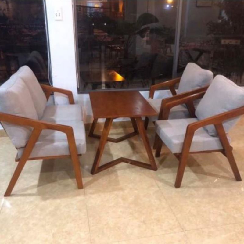 Bàn Trà Sofa gỗ chân chữ V