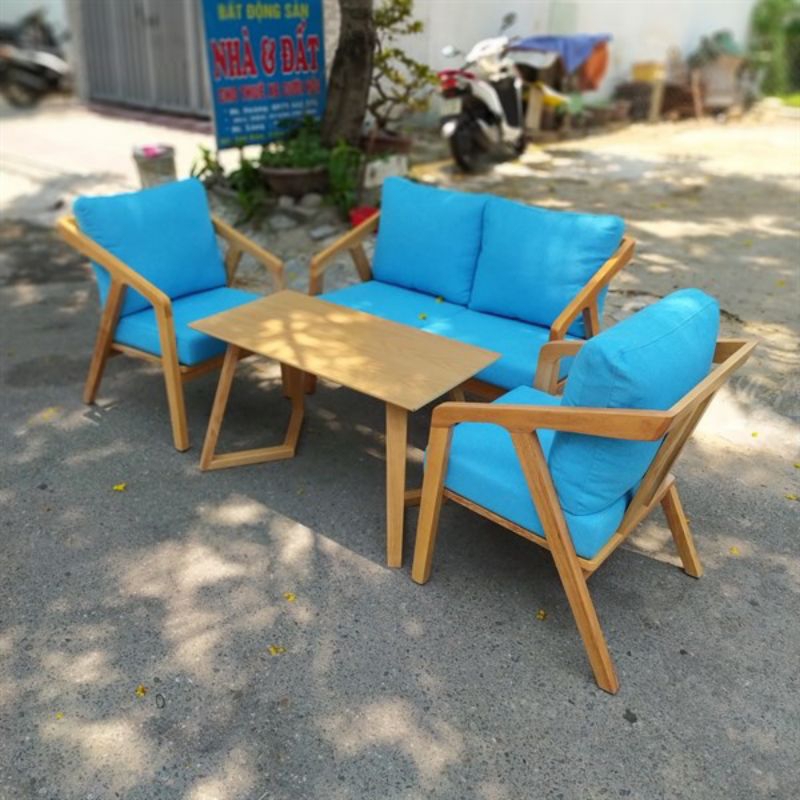 Bàn Trà Sofa gỗ chân chữ V