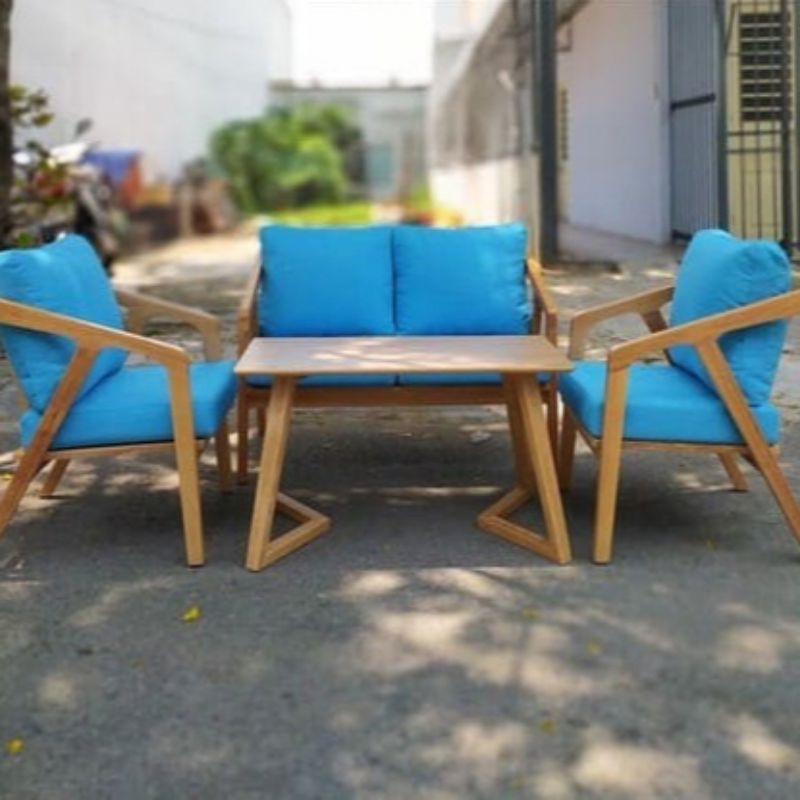 Bàn Trà Sofa gỗ chân chữ V