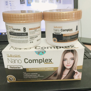 Thuốc duỗi ép tóc tại nhà 150mlx2 lavox nano complex hair straight cream - tdtd052