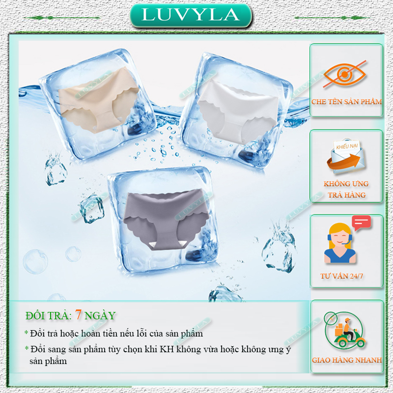 Quần lót nữ su đúc thun lạnh không viền kháng khuẩn tàng hình LUVYLA QLS03