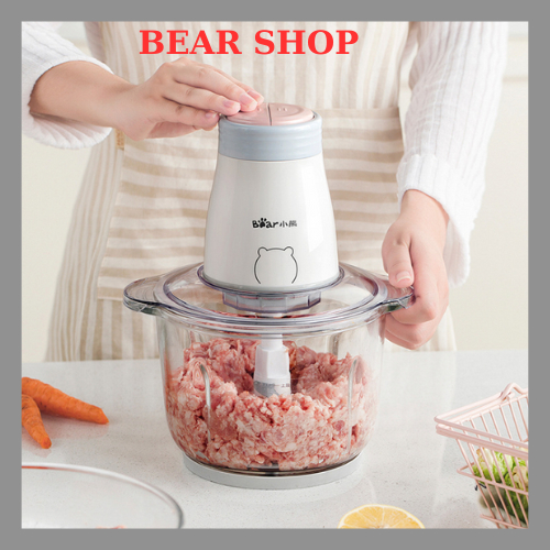 Máy xay thịt, máy xay đa năng dung tích 2L cối thủy tinh 6mm chính hãng bear