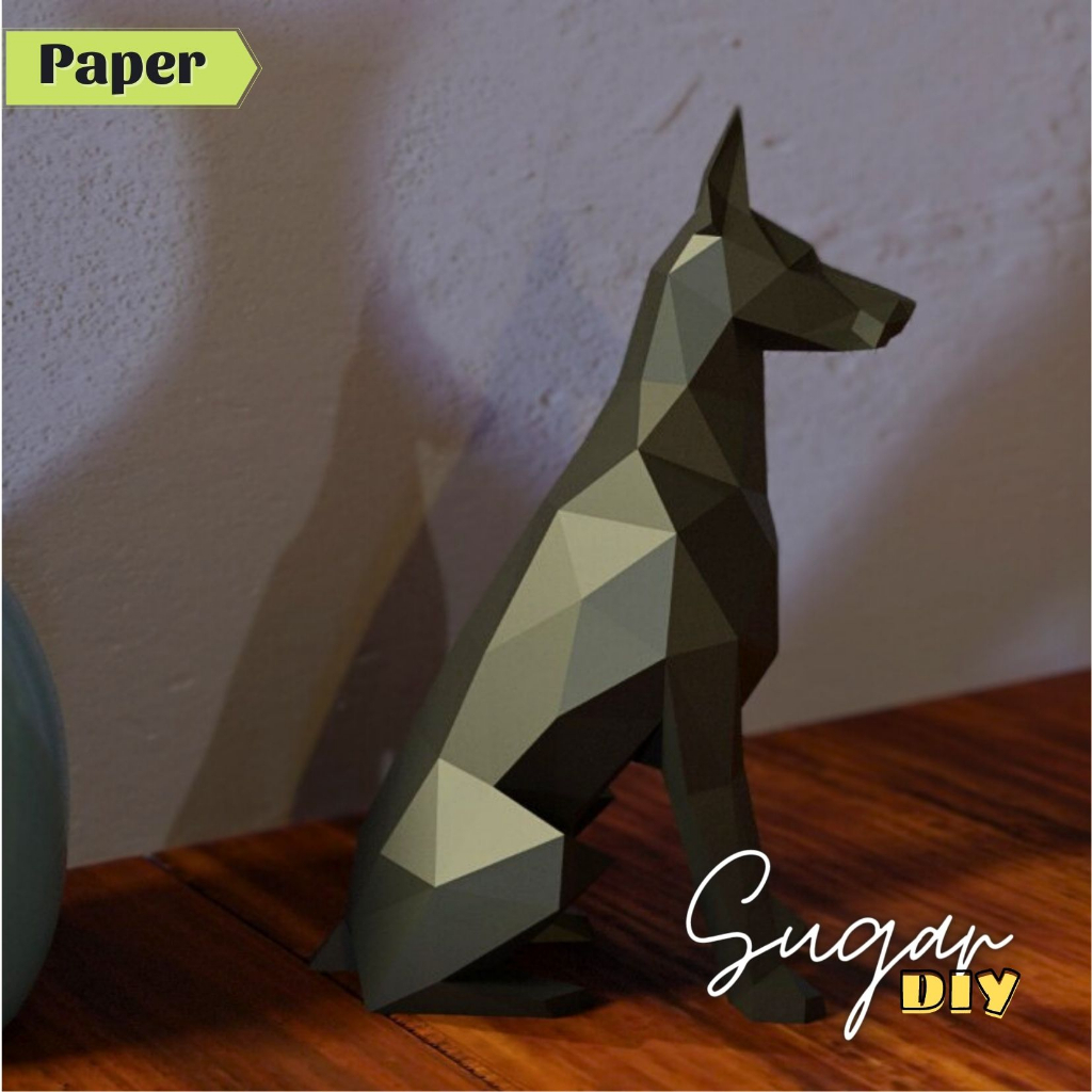 Mô hình giấy Doberman