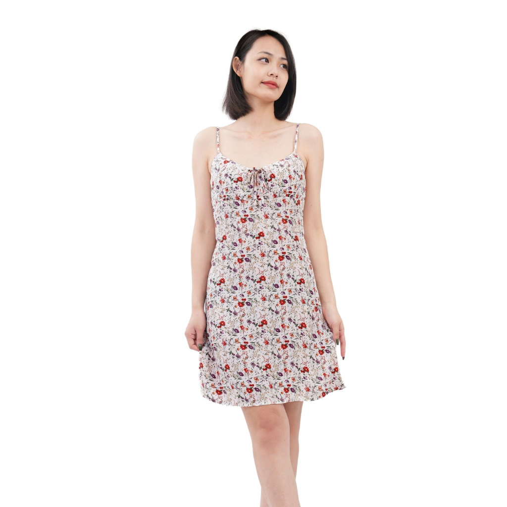 Váy lanh 2 dây nữ hoa nhí