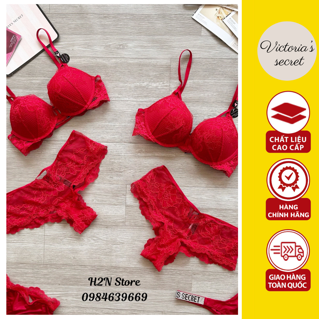 Áo lót Victoria’s Secret ren có dây chéo ngực, nâng nhiều - H2nstore2015