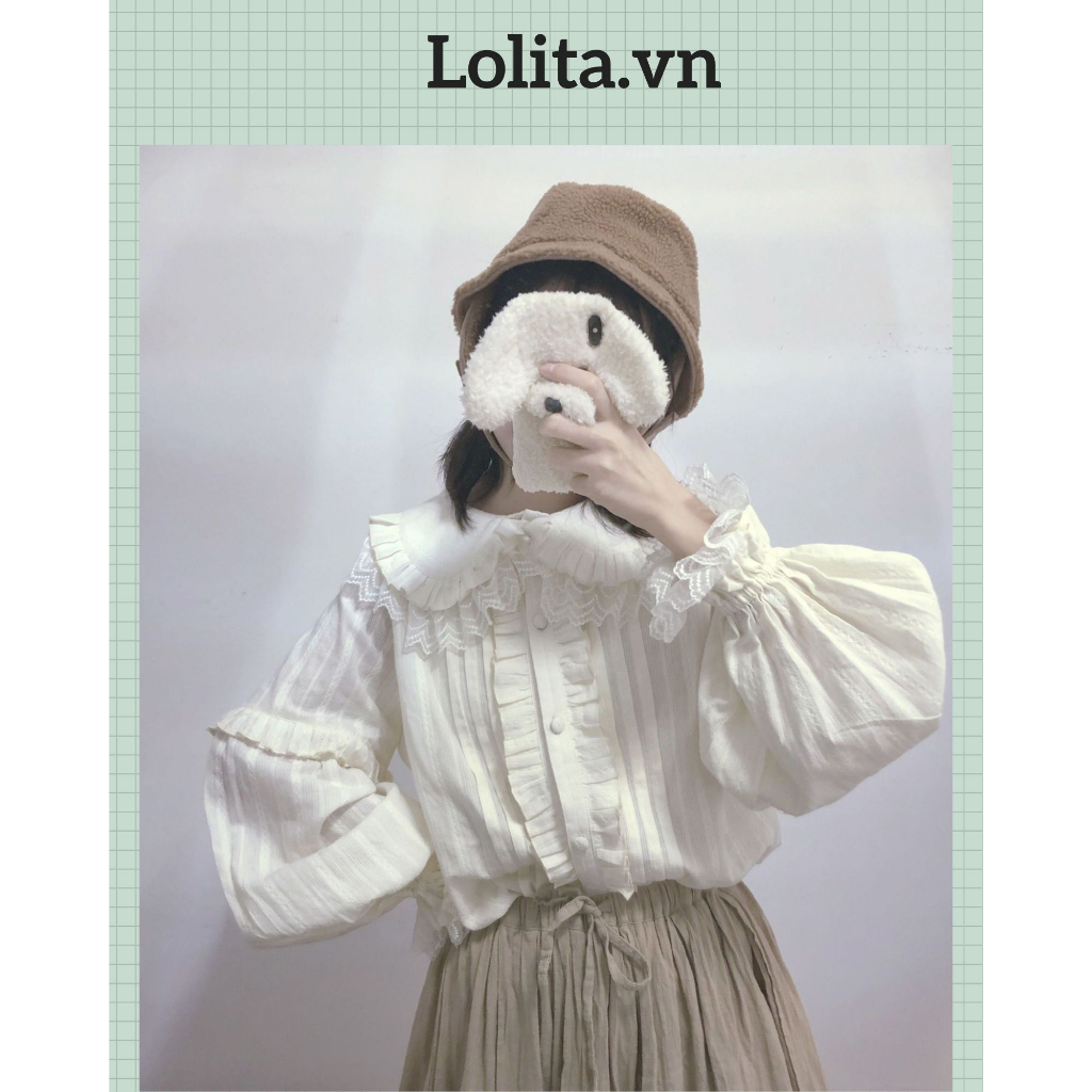 Áo sơ mi dài tay lolita siêu xinh (Kèm ảnh thật)