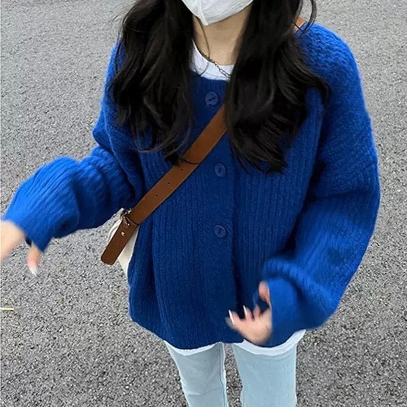 Áo len cardigan xanh CÓ ẢNH THẬT thời trang ulzzang mùa đông