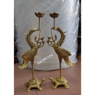 Hạc bằng đồng cặp hạc bằng đồng nguyên chất 50cm