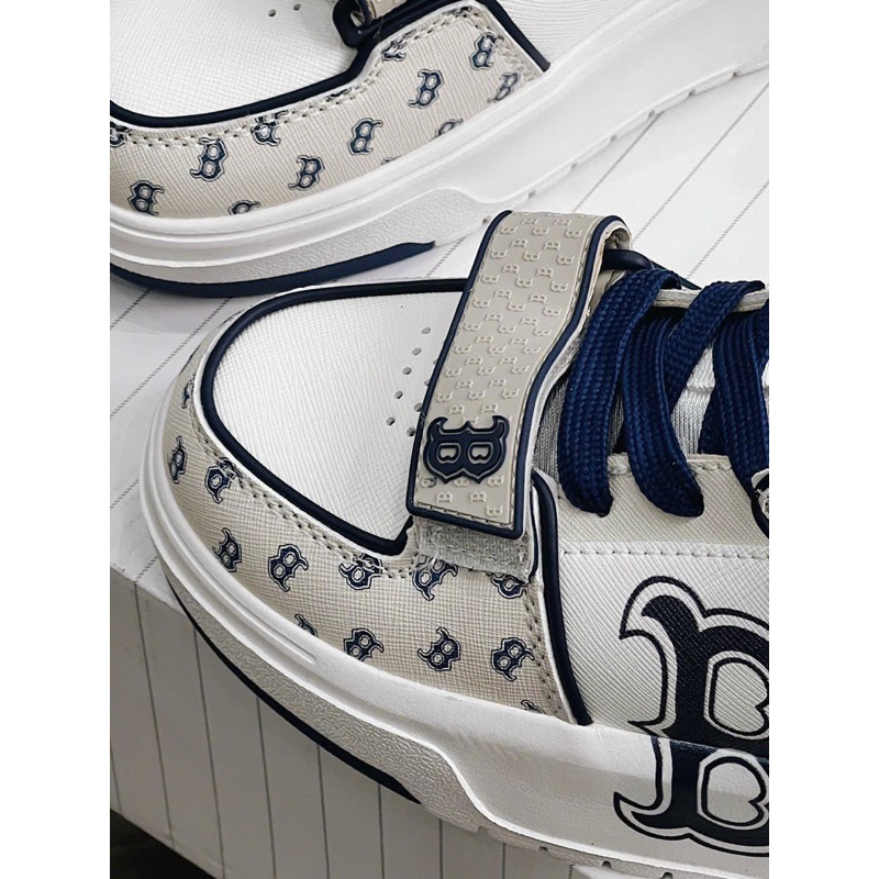 GIÀY MLB CHUNKY LINER MID CLASSIC MONOGRAM BOSTON , Giày mlb liner mono bản dán nam nữ ảnh thật