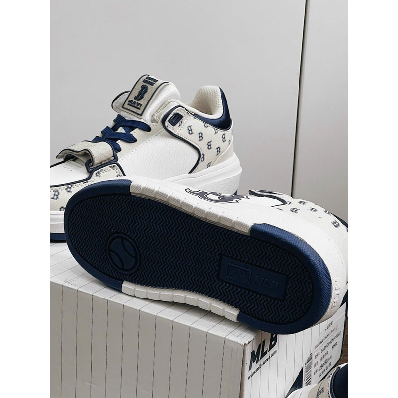 GIÀY MLB CHUNKY LINER MID CLASSIC MONOGRAM BOSTON , Giày mlb liner mono bản dán nam nữ ảnh thật