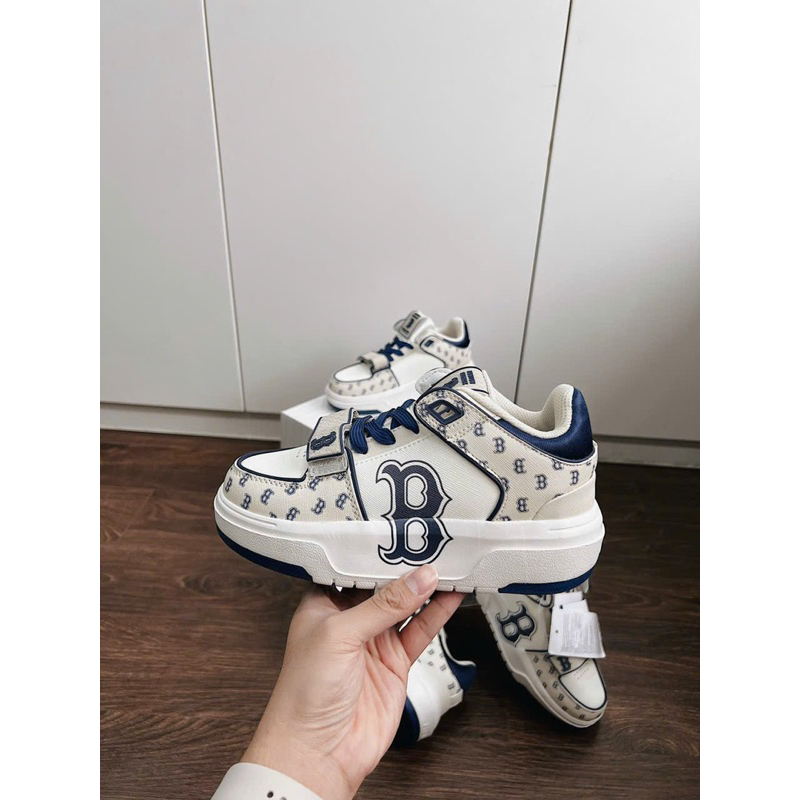 GIÀY MLB CHUNKY LINER MID CLASSIC MONOGRAM BOSTON , Giày mlb liner mono bản dán nam nữ ảnh thật