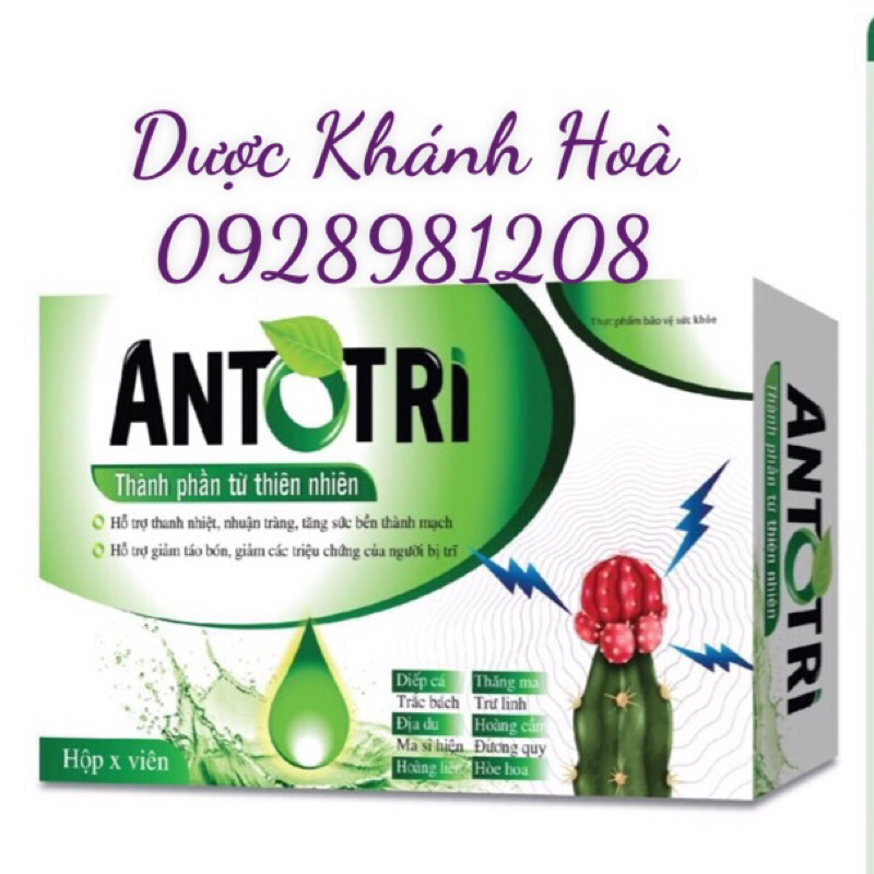 Viên uống ANTOTRI:cho ngươi bị trĩ,táo bón.Hộp 30 viên.