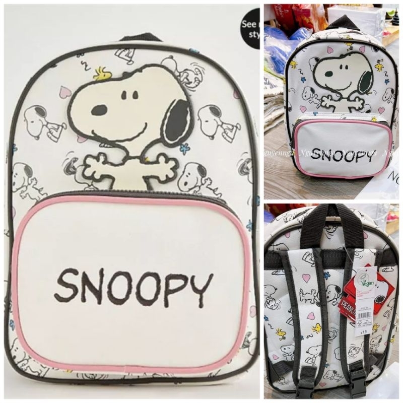 (GEO CHÍNH HÃNG) Balo Snoopy bé gái