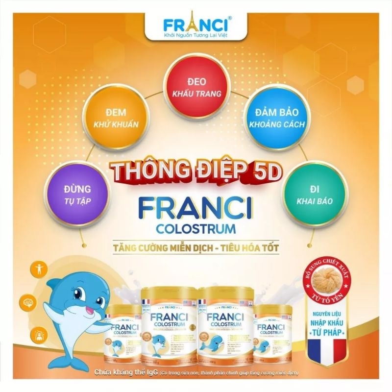 Sữa Franci Colostrum số 0+, số 1+ lon 850g
