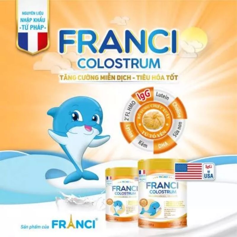 Sữa Franci Colostrum số 0+, số 1+ lon 850g