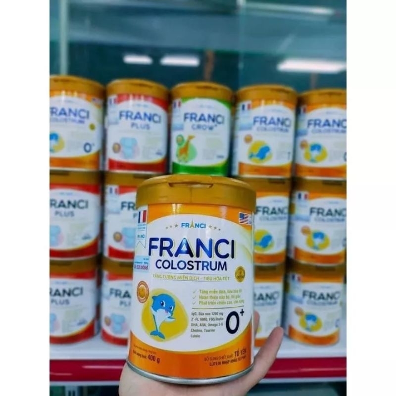 Sữa Franci Colostrum số 0+, số 1+ lon 850g