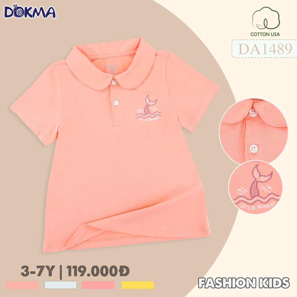 Áo cổ sen bé gái Dokma