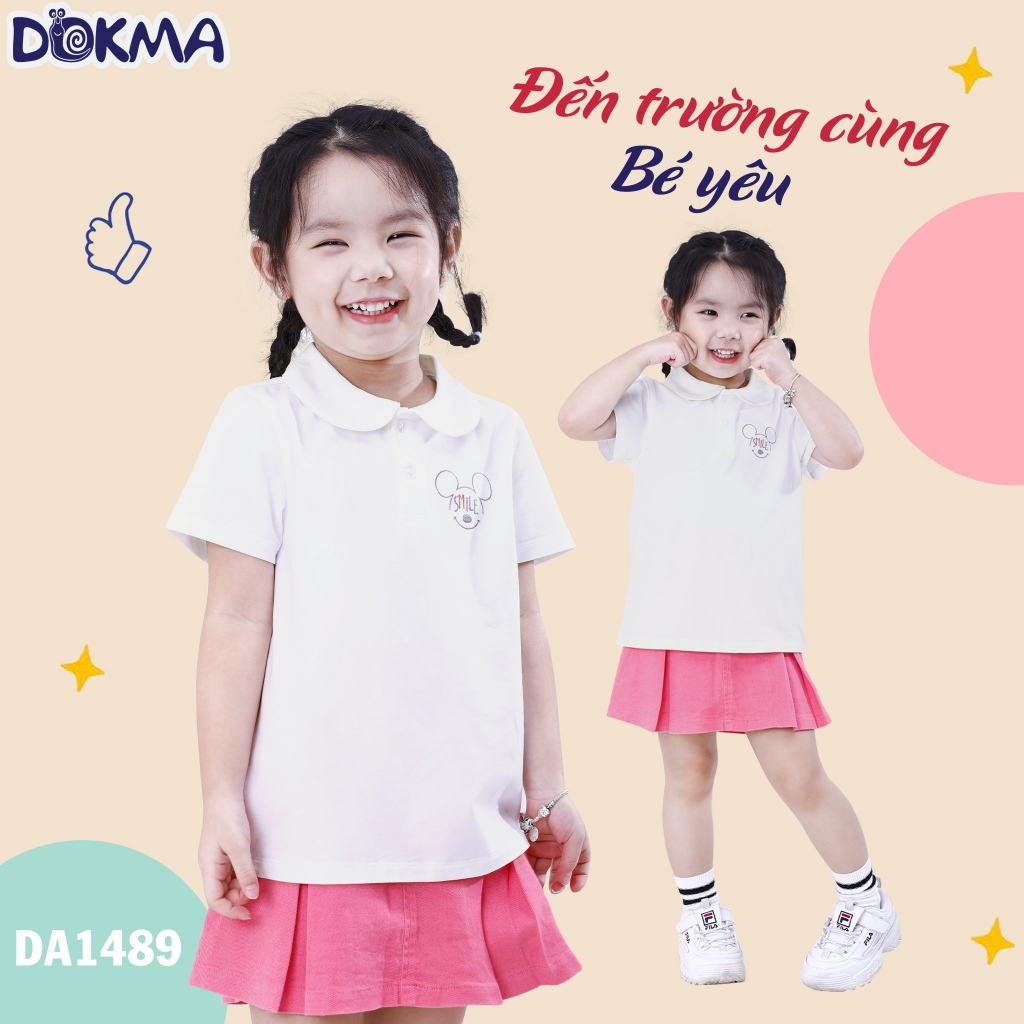 Áo cổ sen bé gái Dokma