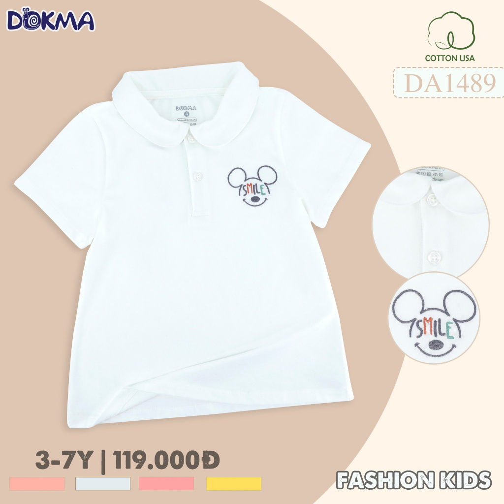 Áo cổ sen bé gái Dokma