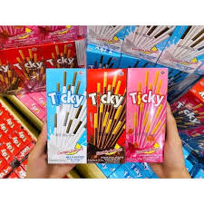 Bánh que Ticky Thái Lan, bánh quy que phủ kem các vị (hộp 20g, 6 que)
