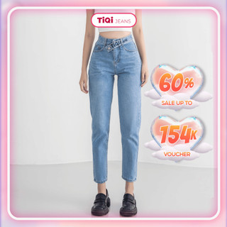 Quần Jean Baggy Nữ Lưng Cao Tiqi Jeans B1-180