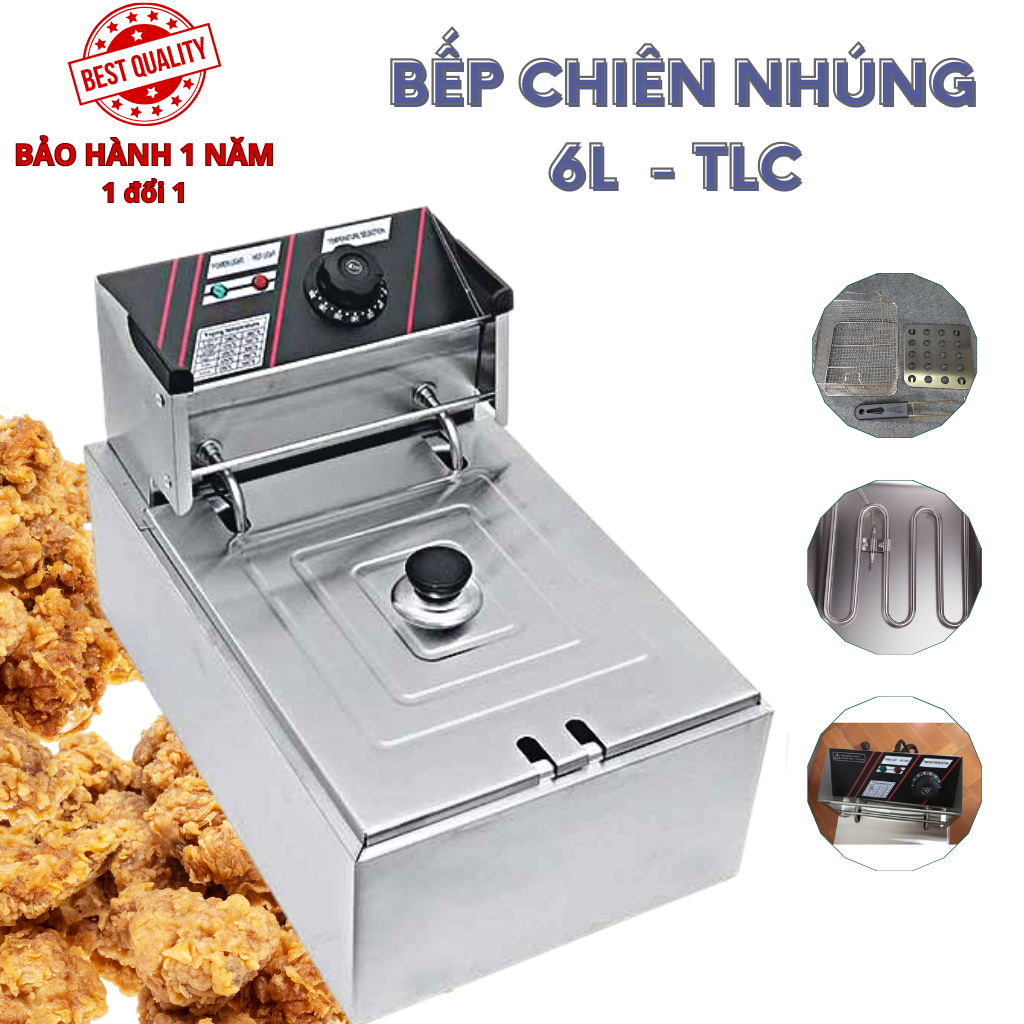 Bếp chiên nhúng 6L TLC có kèm tay nắm chống nóng