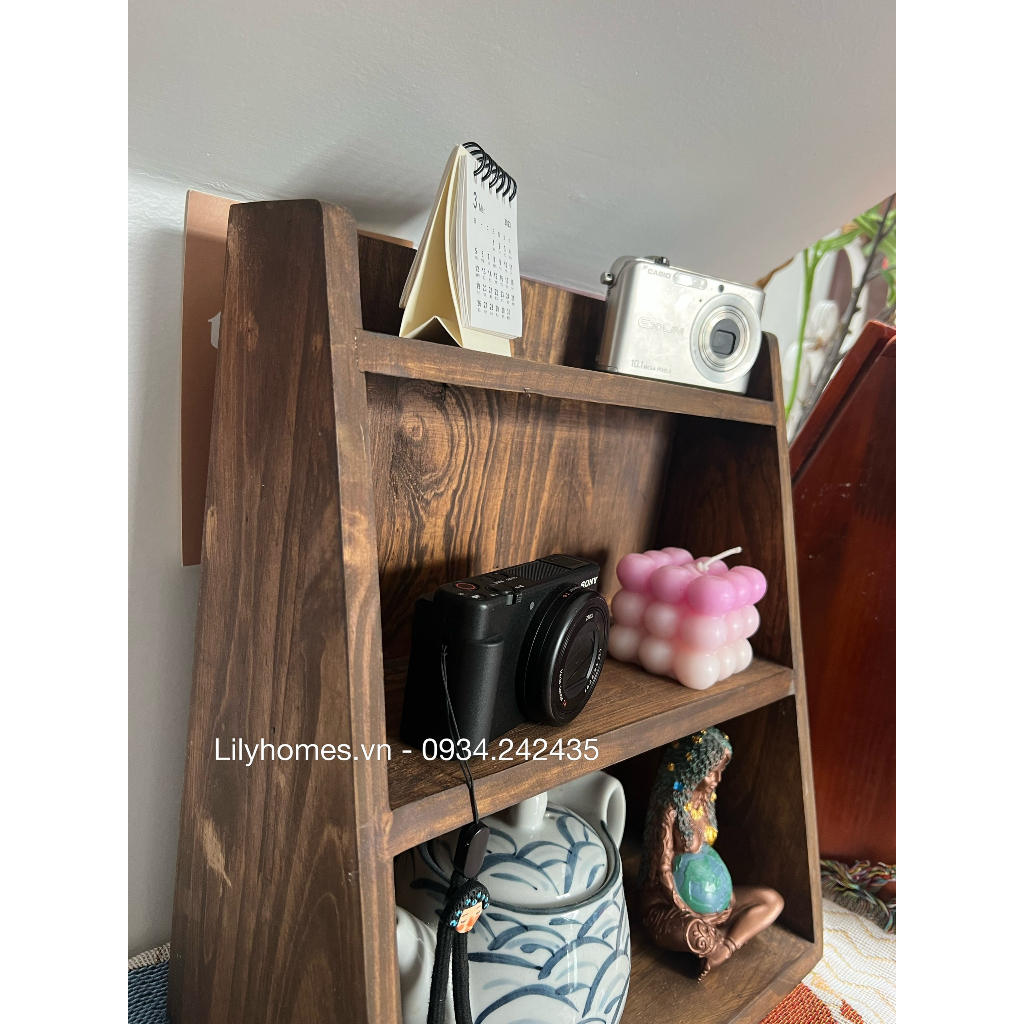Kệ gỗ để bàn kệ trang trí phòng khách kệ trà đạo gỗ Tự Nhiên cao cấp phong cách tối giản hiện đại! và chữ phúc trang trí