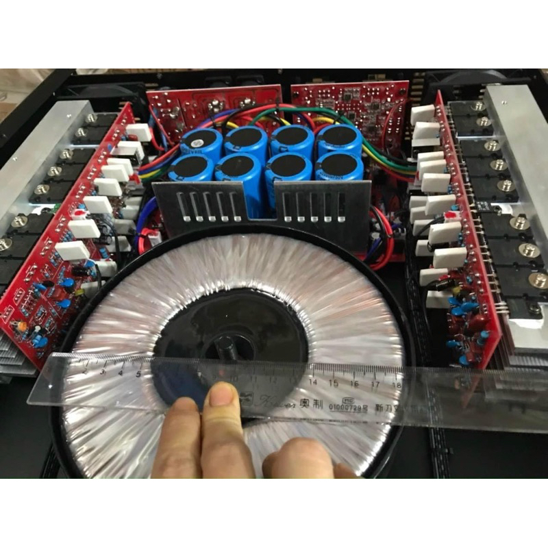 Cục đẩy crow3600 chạy 32 sò biến áp đồng 19cm