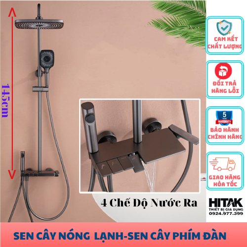 Bộ Sen Cây Nóng Lạnh Phím Đàn,Sen Cây Nóng Lạnh Phím Đàn Nano 4 Chế Độ Nước Ra,Sen Cây Nóng Lạnh,Sen Cây Phím Đàn