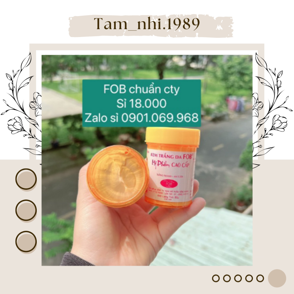 Kem FOB 80g ⚡ HÀNG CHUẨN ⚡ Kem dưỡng FOB vàng hàng loại 1 chất kem mềm mịn tan nhanh