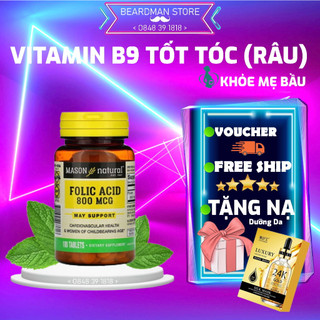 Folic Acid Hỗ Trợ Mọc Râu Tóc - cung cấp nhiều oxy cho nang lông