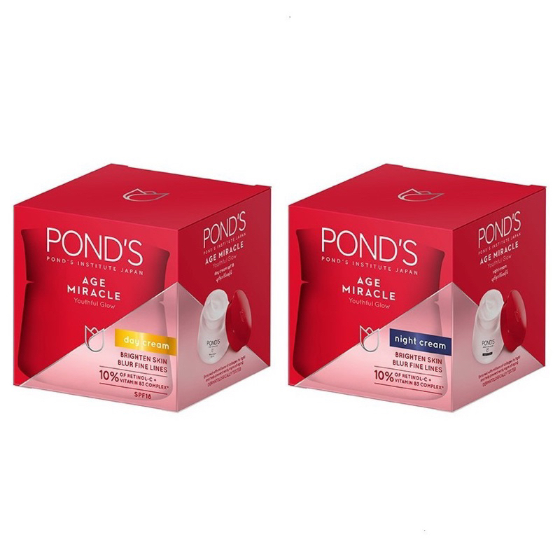 Bộ đôi kem dưỡng da POND’S Age Mirale chống lão hoá ngày và đêm hộp 50g (20/07/2025)